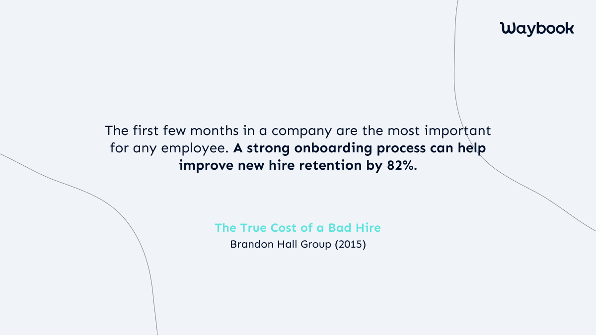 the first few monts ina  company are the most important for any employee. a strong onboarding process can help improve new hire retention by 82%
