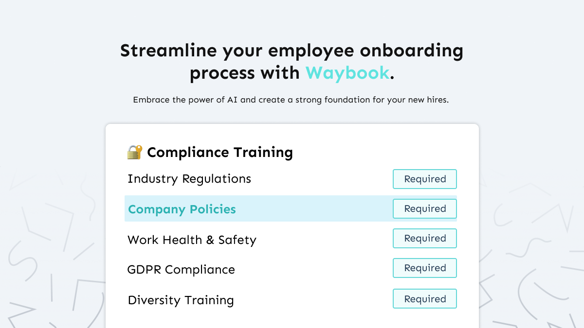 Streamline your employee onboarding process with Waybook.
